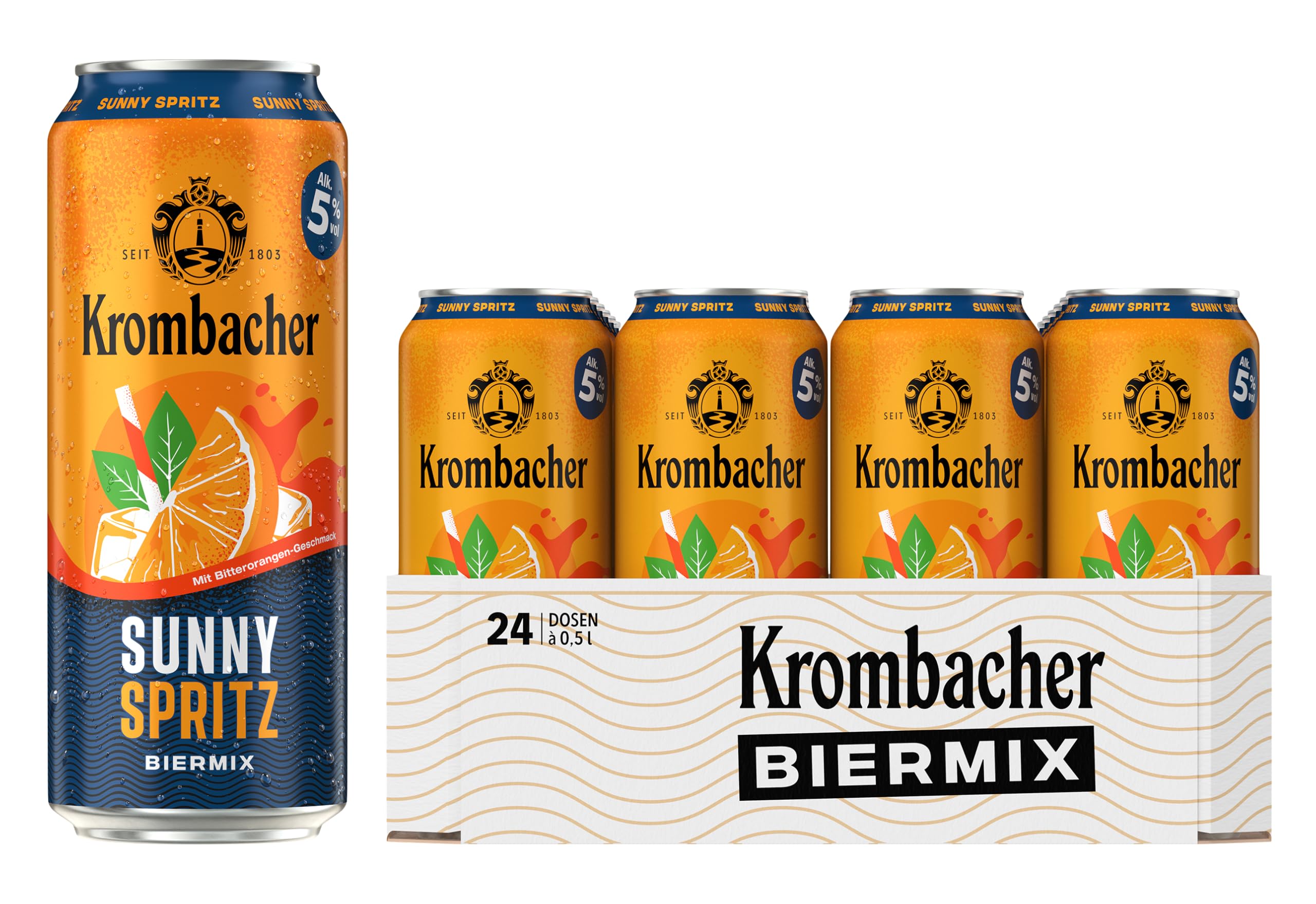 Krombacher Sunny Spritz Biermix 24er Dosentray