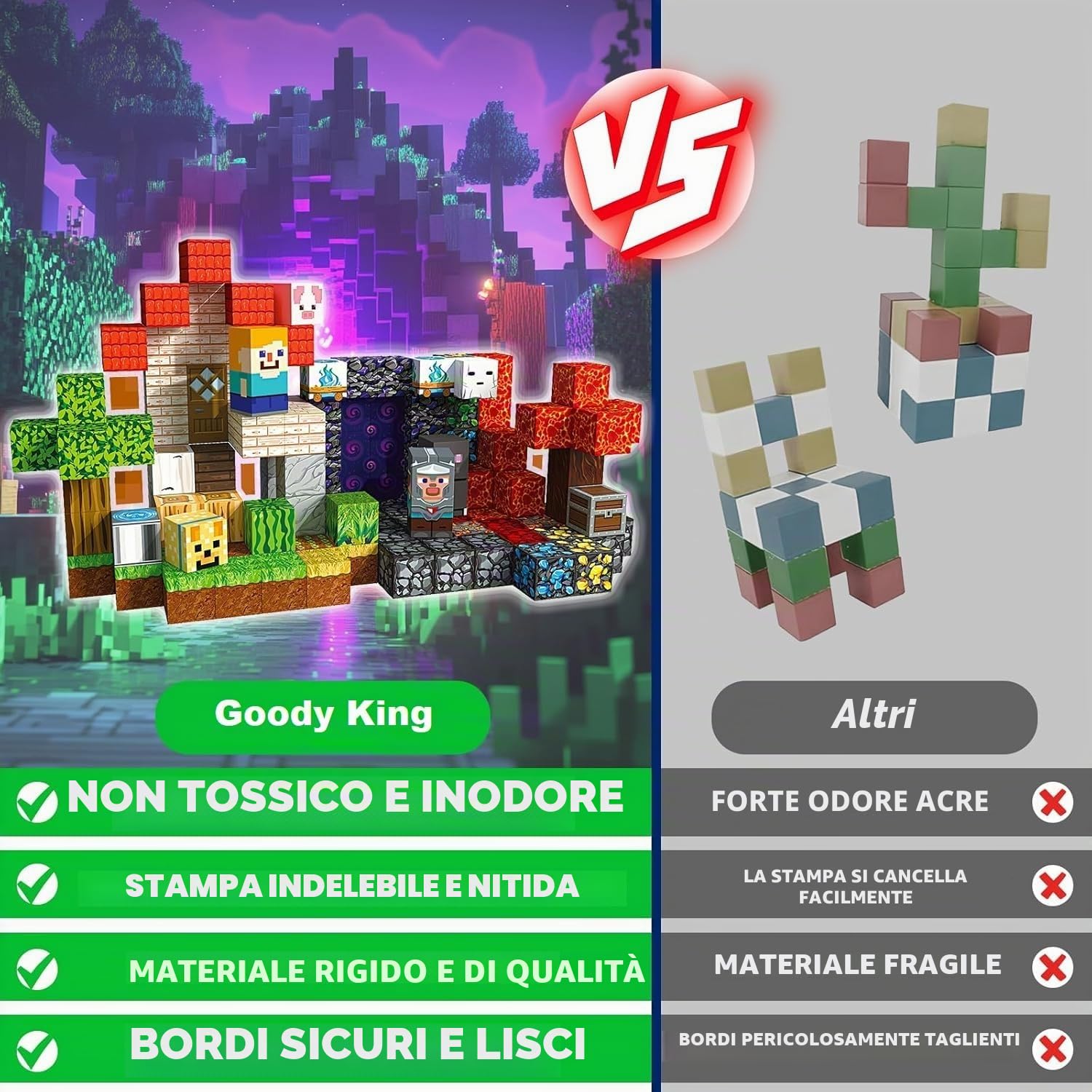Goody King Costruzioni Magnetiche, 150 Pezzi Costruzioni Magnetiche per Bambini, Porta del Tempo della Foresta, Montessori Creativi Regali da 3-9 Anni Ragazzo e Ragazza Magnetic Building Blocks
