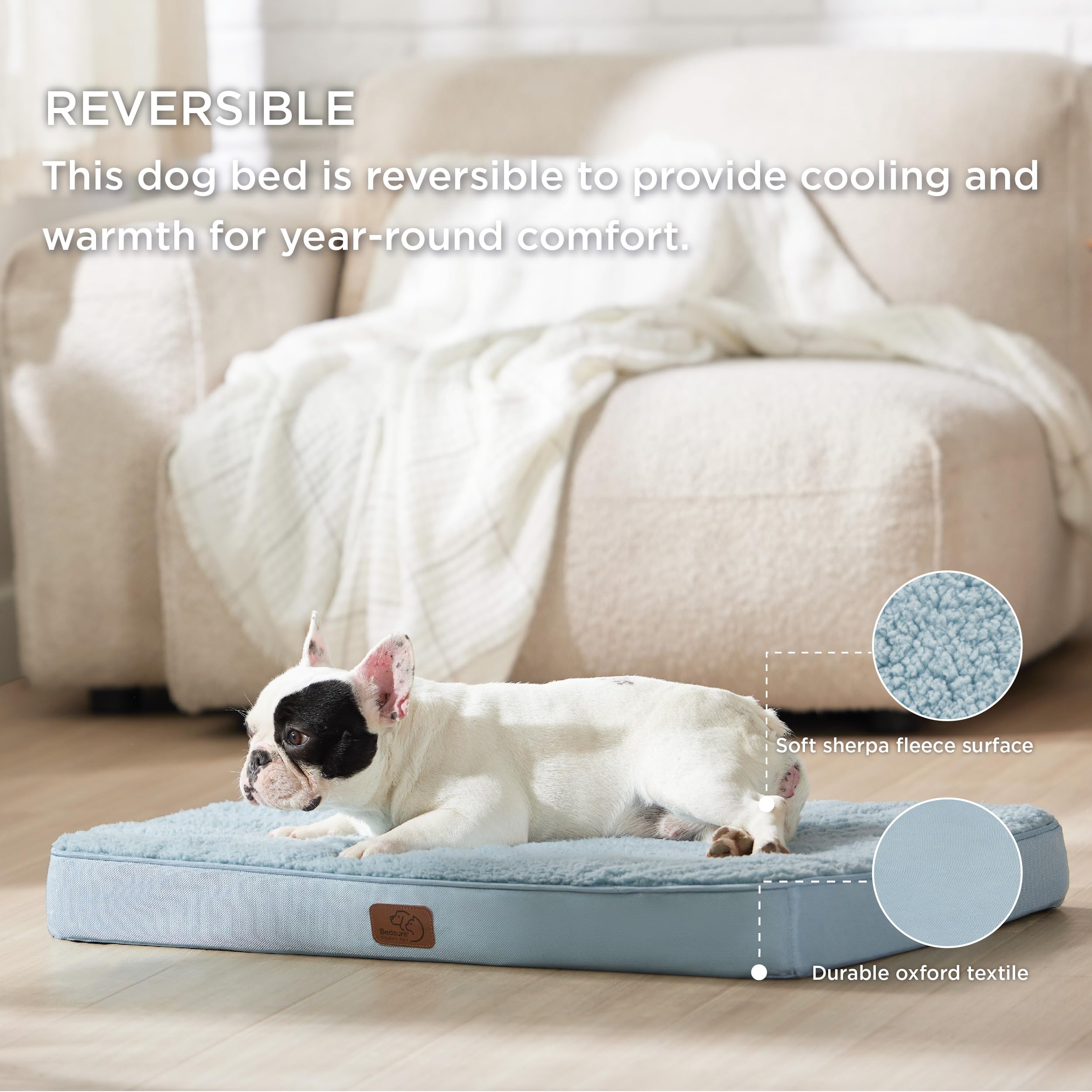 Bedsure Medium Dog Bed for Medium Dogs Orthopedic Waterproof Dog Beds