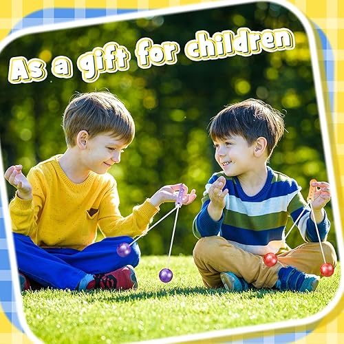 Miniatura 5 de Liliful 6 bolas en una cuerda para manos de lato, bolas de Lato Lato para niñas, niños, regalos para entrenamiento, equilibrio, concentración,