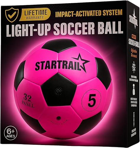 Balón de fútbol que brilla en la oscuridad  Regalo deportivo para niñas de 6 a 15 años  Bola de luz LED con 3 baterías adicionales y bomba  Baterías