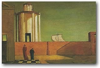 Quadro Camera da Letto Quadri metafisica di Giorgio De Chirico 17 Quadro Stampa Poster Wall Art Quadri Tela Regalo Decorazioni Poster Decorativi 40x60cm x1 Senza Cornice