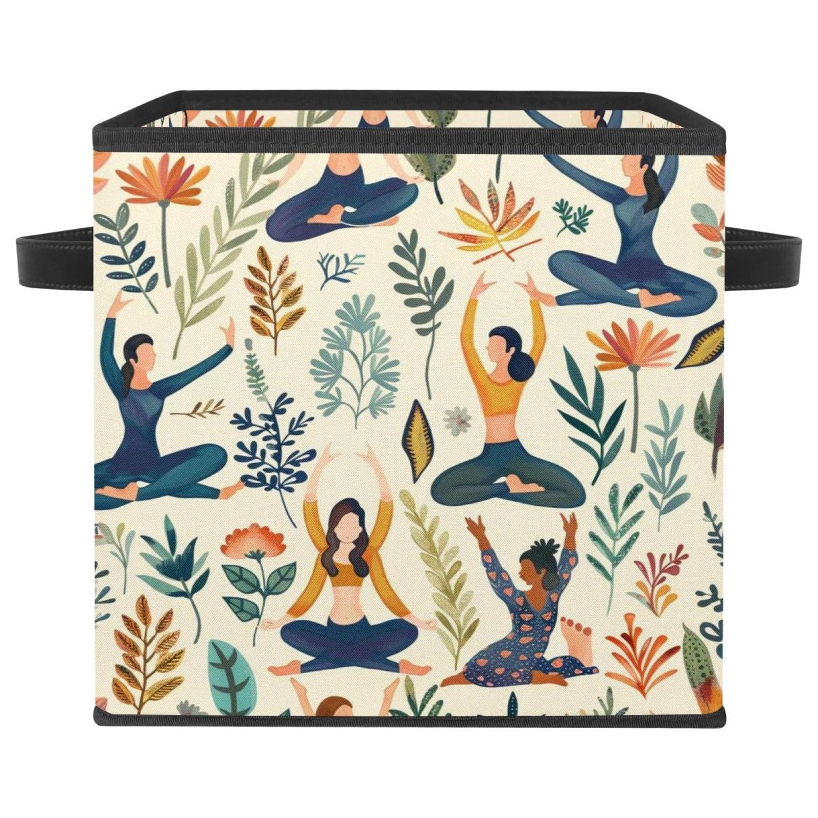 Panier de rangement pliable yoga grand cube vêtement 27.9cm