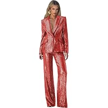 Sequin Pant Suits for Women 2 Piece Glitter Sparkly Womens Suit