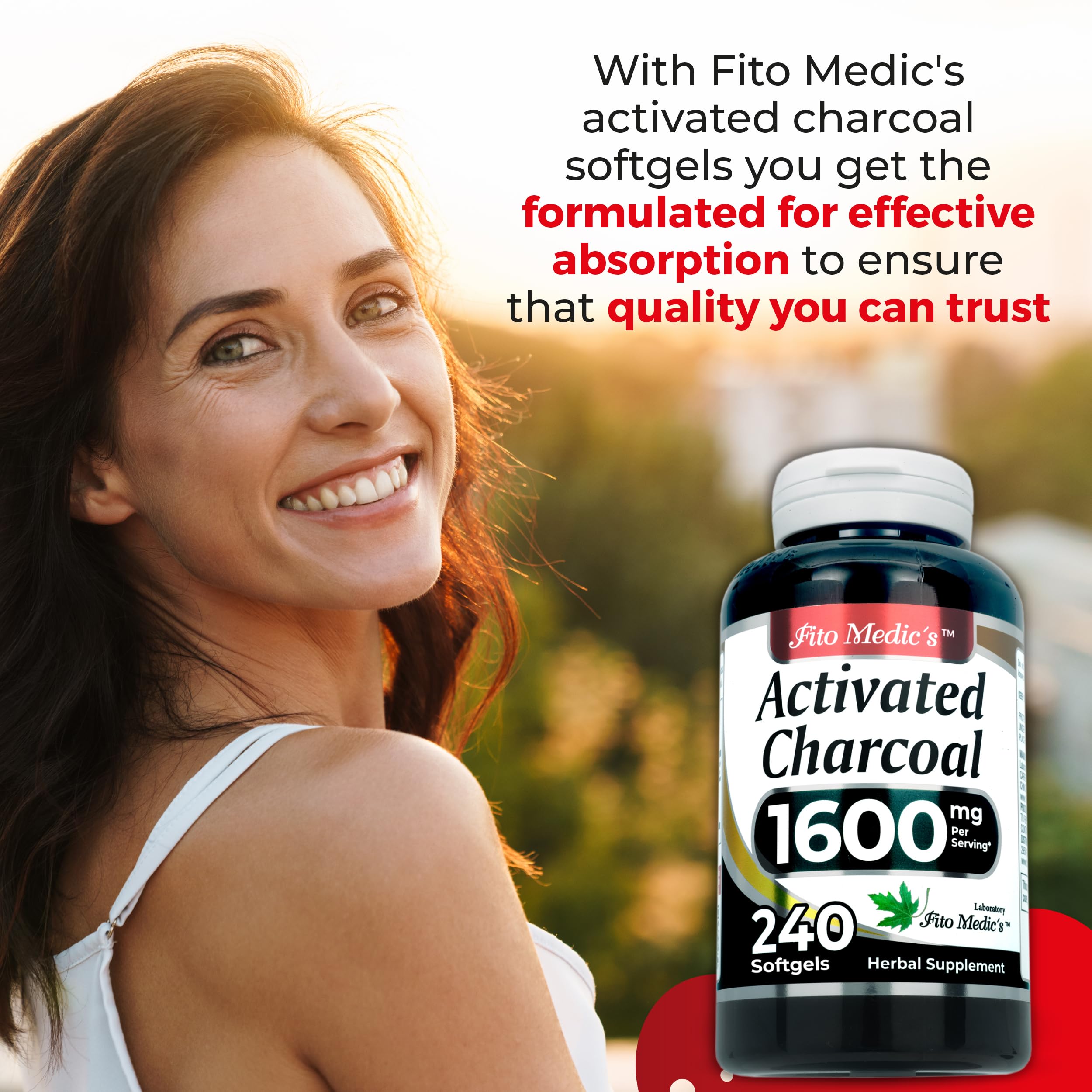 FITO MEDIC'S Lab | Activated Charcoal | 240 caps | Activated Charcoal Pills — Amazon image 4