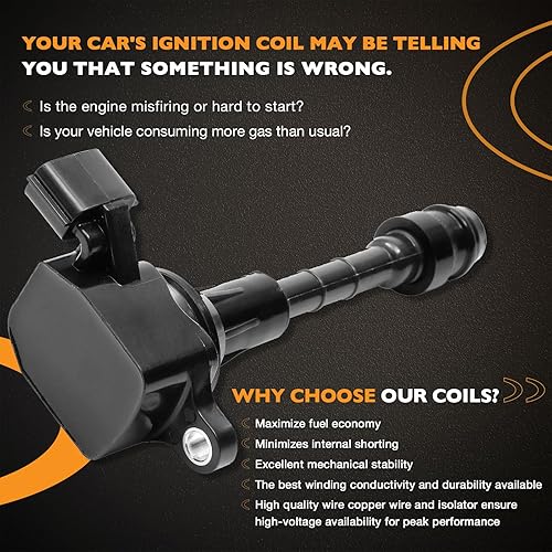 Miniatura 7 de HQPASFY Paquete de 6 bobinas de encendido compatibles con Infiniti G35 M35 FX35 FX35 Nissan 350Z 3.5L V6 2003-2008 Reemplazan # 22448-AL61C,