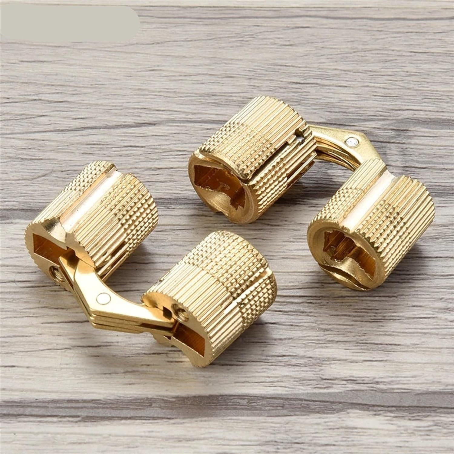 4Pcs 8-18mm Copper Barrel Hinges Concealed Cabinet Hidden Cylindrical Invisible Brass Door Hinges for Furniture Hardware(12mm)