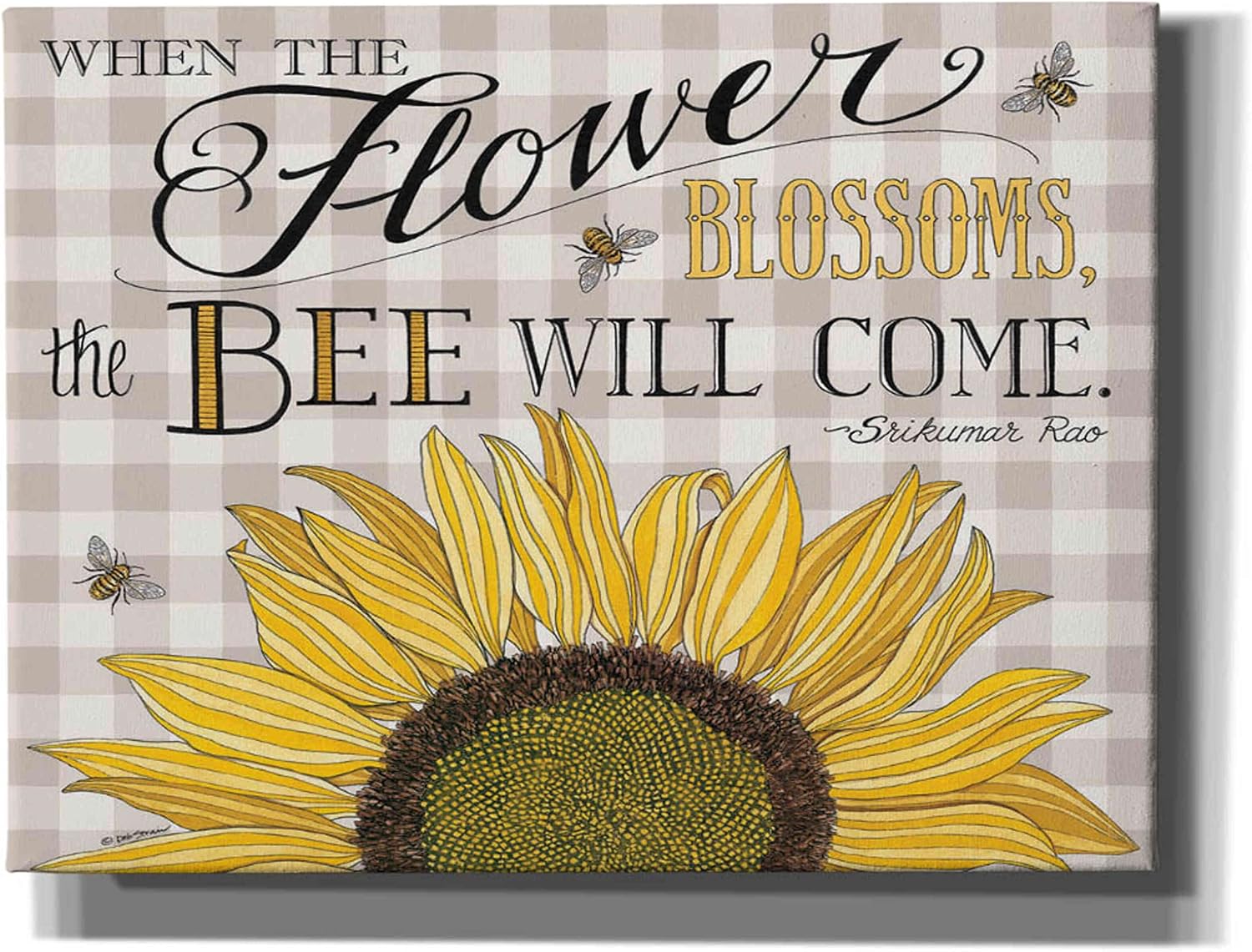 Epic Graffiti 'When the Flower Blossoms' by Deb Strain, Giclee Canvas Wall Art, 16"x12"
