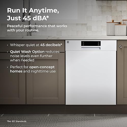 Miniatura 7 de Kenmore 22-14602 Lavavajillas integrado de 24 pulgadas UltraWash Plus, TurboDry, SmartWash y EasyFlex Tercer Rack 15 ajustes de lugar 45 DB
