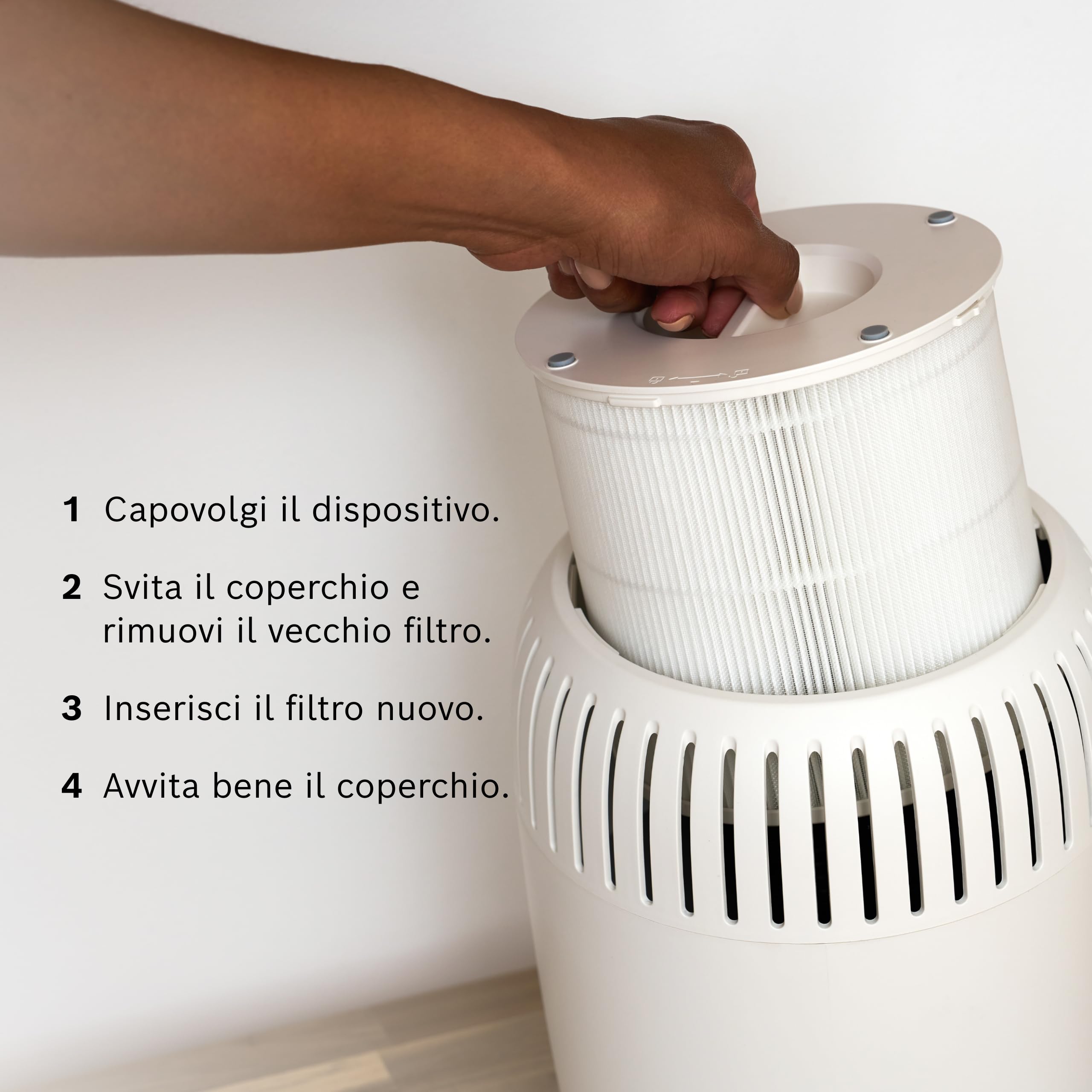 Bosch Filtro per il Purificatore d'Aria 1000 - Filtro 3-in-1 Sostitutivo, Filtro a Carboni Attivi, Strato Filtrante HEPA - Contro Polvere, Particelle Fine e Odori nell'Aria