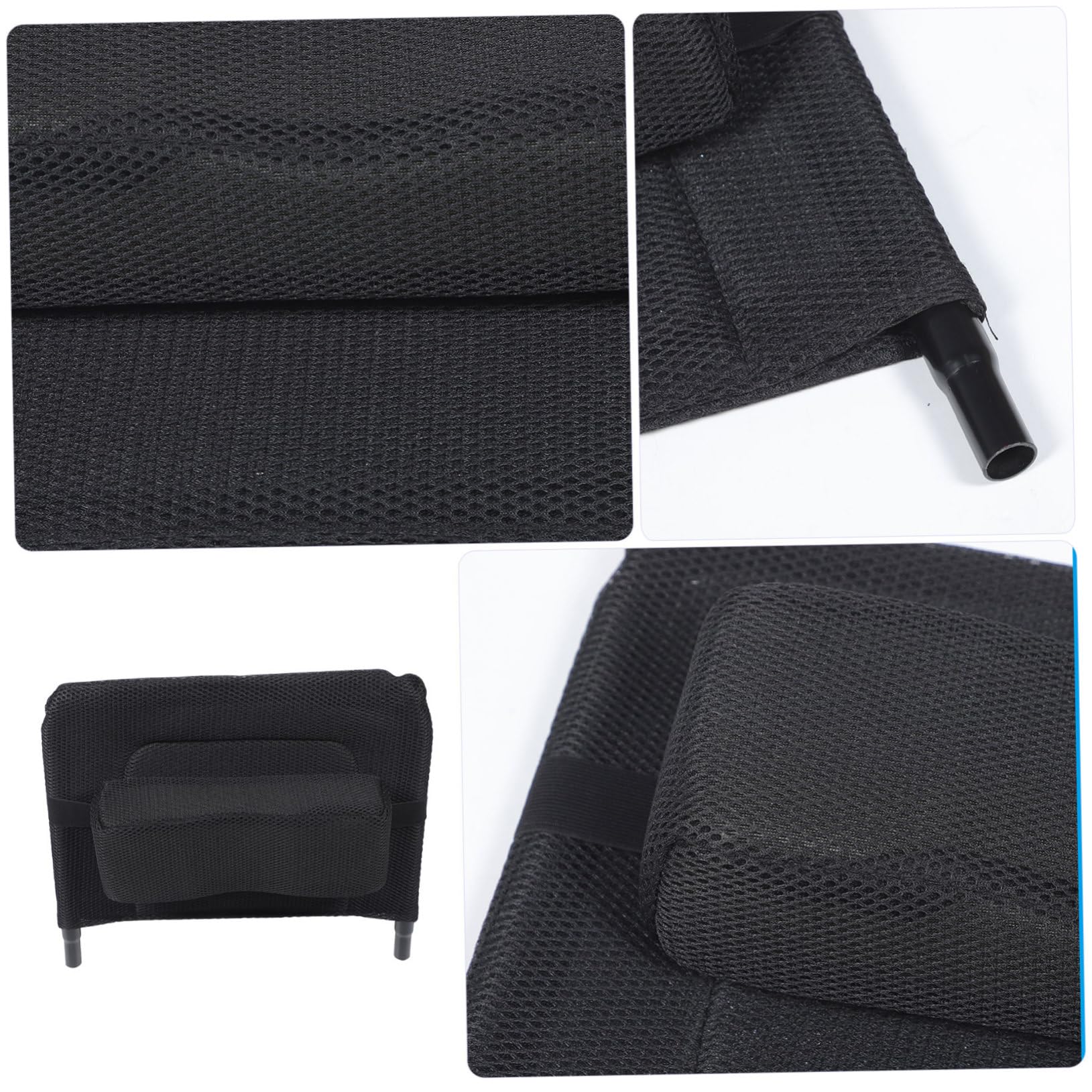 Accesorios Silla de Ruedas Respaldo Extraíble de Malla y Acero al Carbono, Reposacabezas Elevable para Soporte Cómodo del Cuello en Sillas de Ruedas