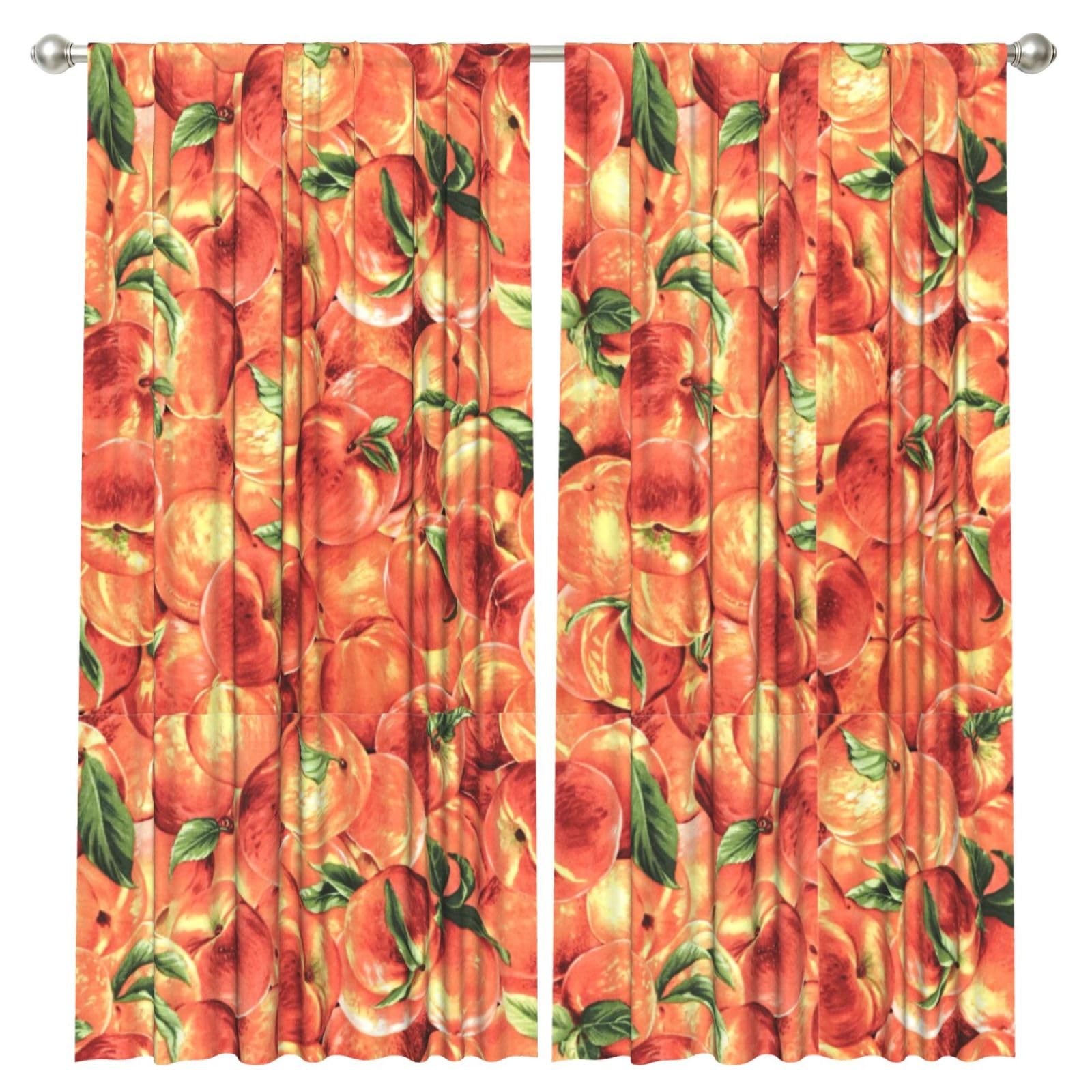 InOmak Delicious Peach, 2 Panels Window Curtains 52 x 84 Inch Blackout Curtains for Living Room Bedroom
