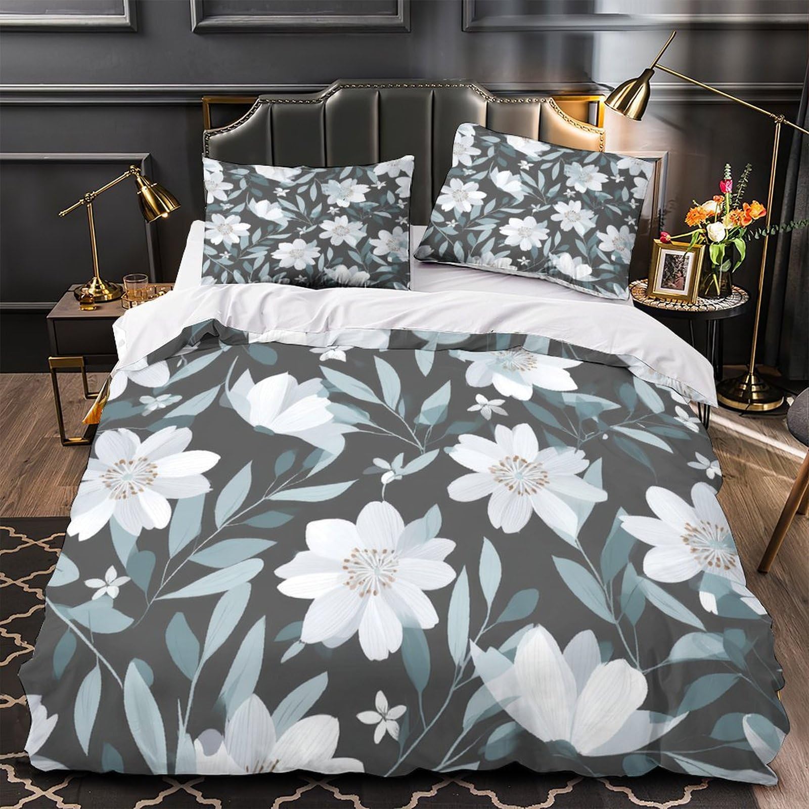 Housse de couette floral pour chambre de garçon style moderne