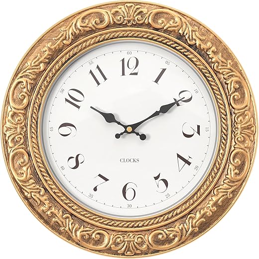 Menterry 12-Inch European Vintage Wall Clock