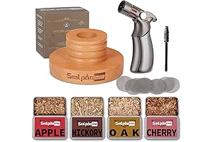 Upscale Old Fashioned Cocktail Smoker Kit with Premium Torch and Wood Chips