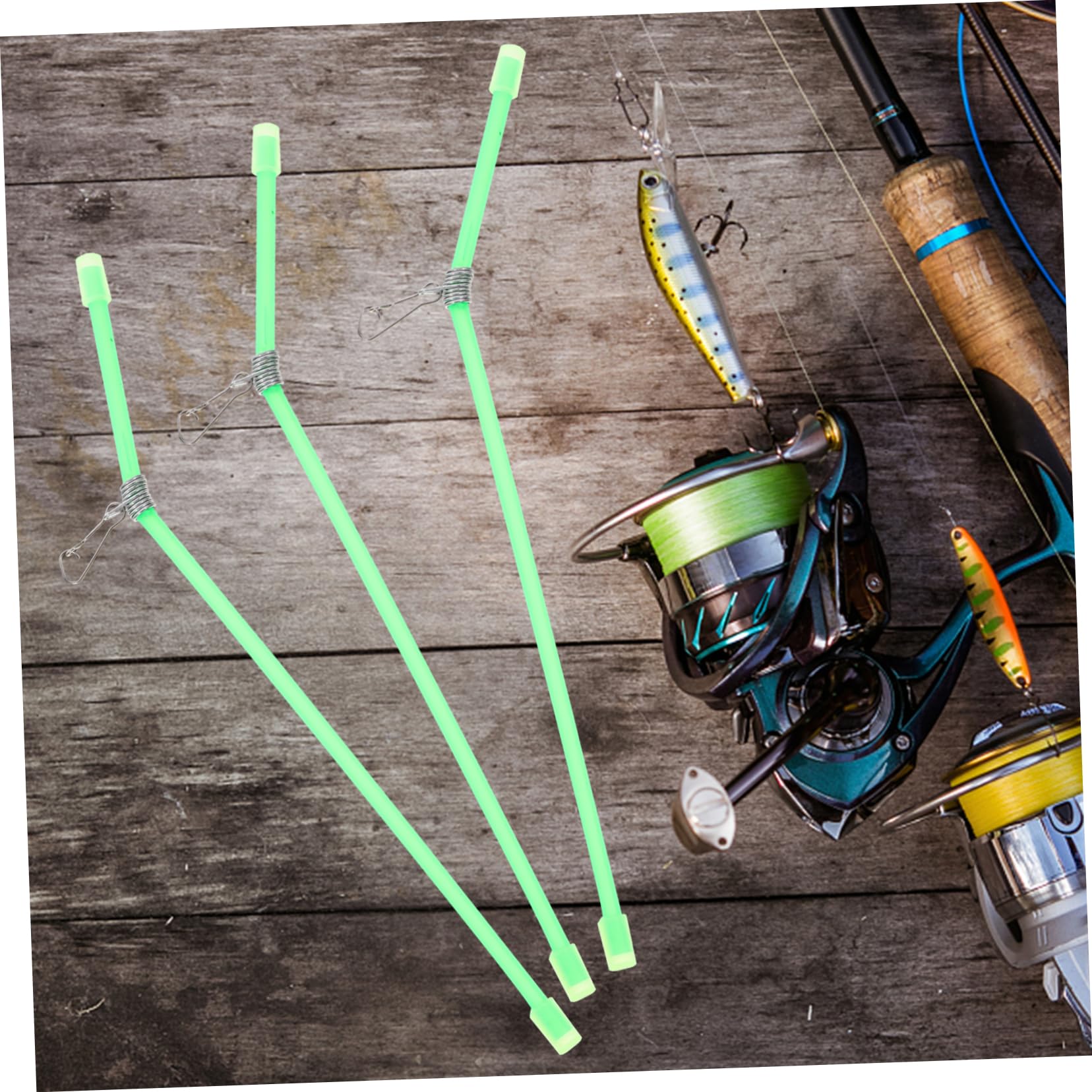 Toddmomy Fishing Tackle Set Connector 20pcs Fishing Lure Connectors Splitter Easy Weighing Organized Metal Abs Green Metal