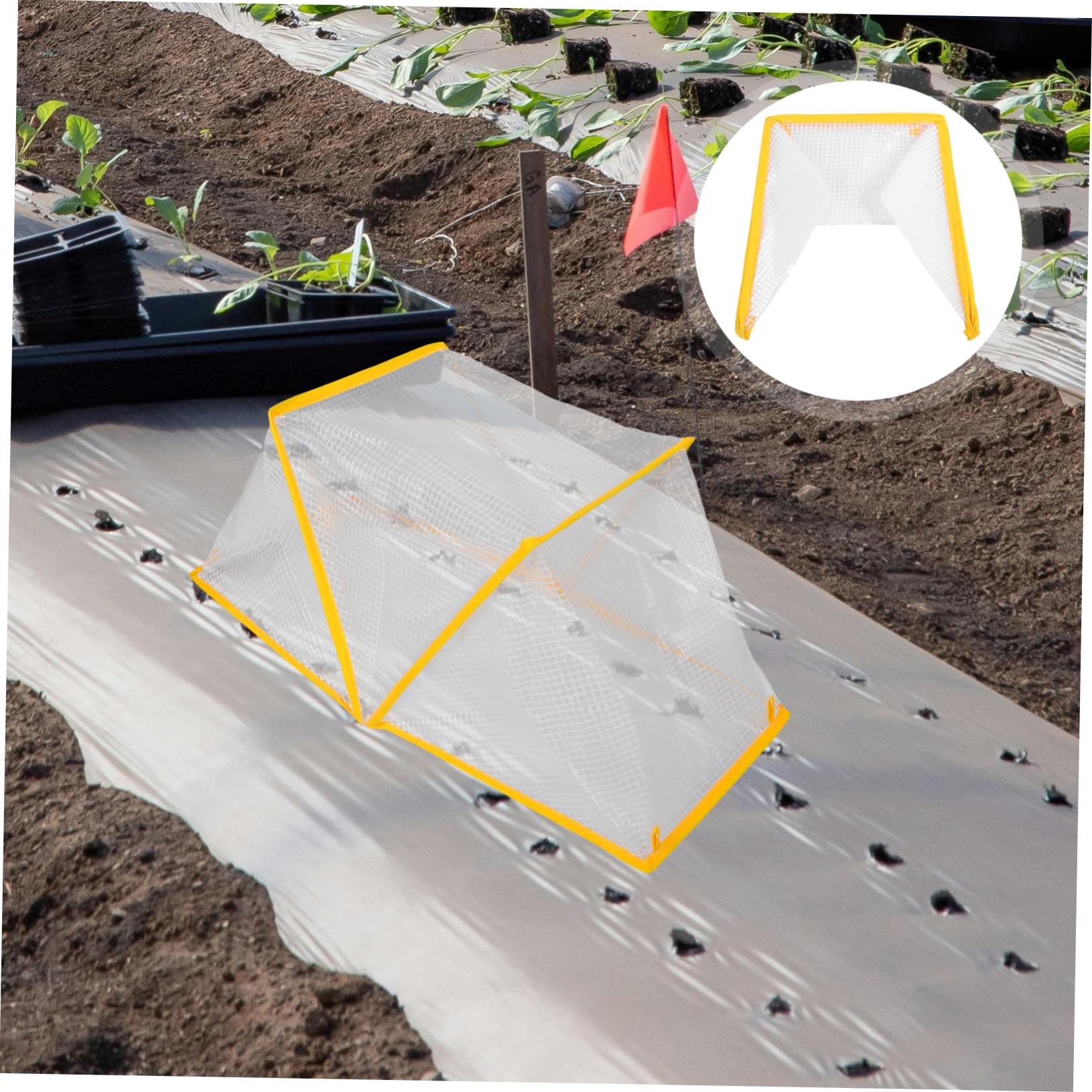 Abaodam Copertura Pieghevole per Aiuole Rialzate Protezione Invernale per Piante Ortaggi e Frutta Serra Isolante Resistente al per Giardinaggio Allaperto