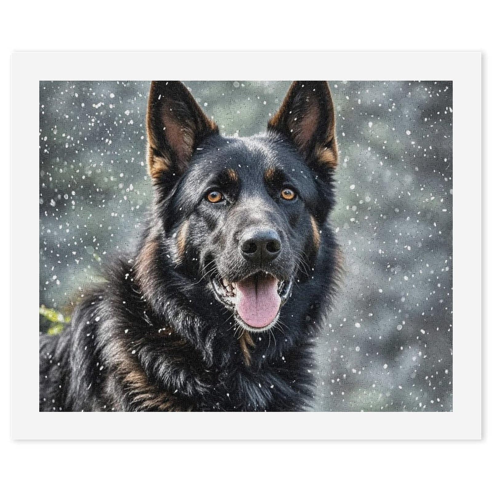 Fhecvbn Black German Shepherd Dog Paint By Numbers Kit For Adults Beginners Adult Paint By Number Kits Diy Digital Painting Kit Acrylic Oil Painting Kits Home Wall Decor
