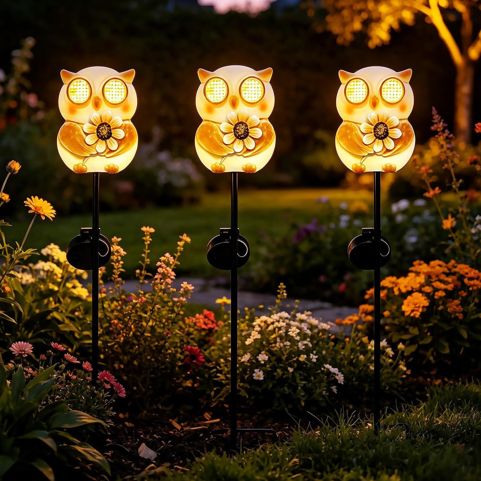 Generico Gufo Solare Lampada Impermeabile a Picchetto per Giardino