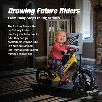 Strider Rocking Base for 12 Strider Balance Bikes, Ages 6 Months2 Years | For 12 Models, Converts Strider Balance Bike into Rocking Toy, Easy Assembly and Adjustments, All-Weather, Durable Plastic