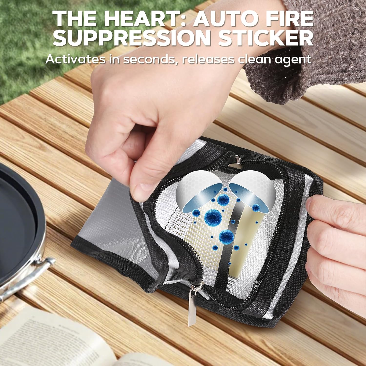 Fire Retardant Lithium Battery Bag Fire Proof with Fire Prevention Stickers, Lipo Battery Bag Safe Charging & Storage, MNNEWMAT Explosion Resistant Lipo Bag, Fireproof Lithium Battery Storage Box