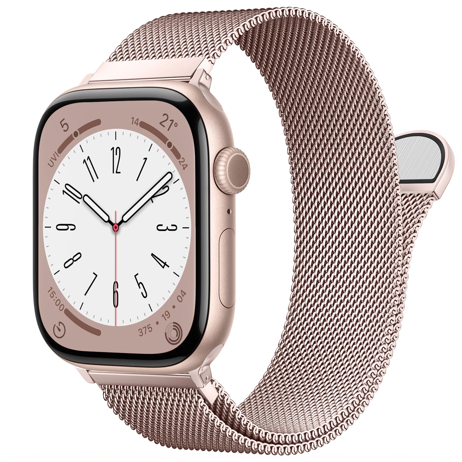 OULUOQI Cinturino di ricambio compatibile con cinturino Apple Watch 44mm 46mm(Series 10) 45mm 49mm, bracciali milanesi in acciaio inossidabile per iWatch serie 11 10 9 8 7 6 5 4 3 Ultra3/2/1