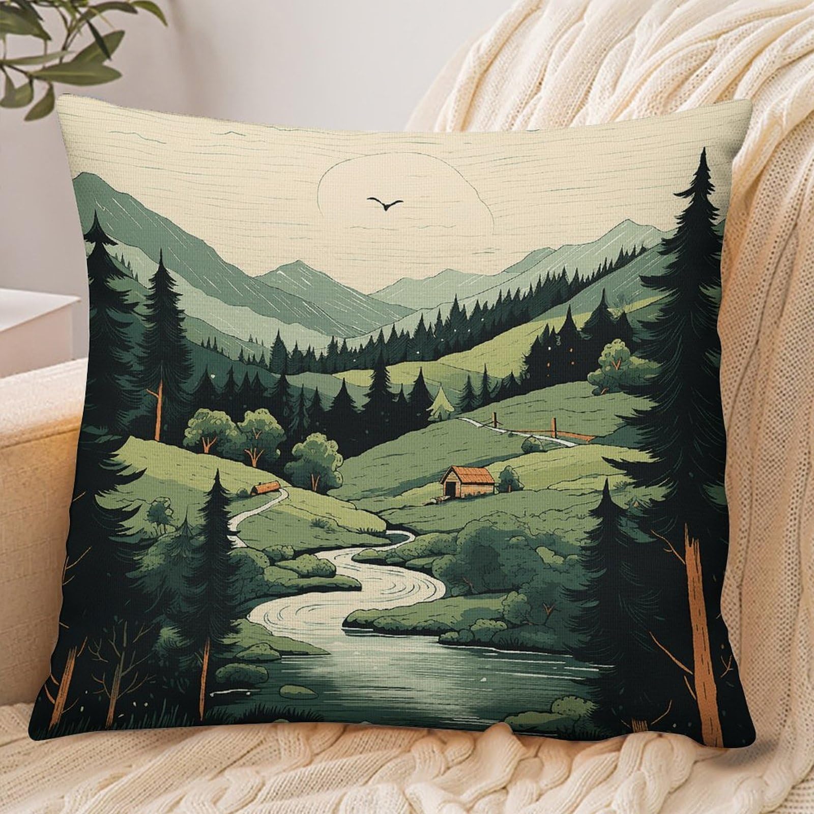 Fekiloot Style Outdoor Landscape Pillowcase Pillow Sham Pillow Case