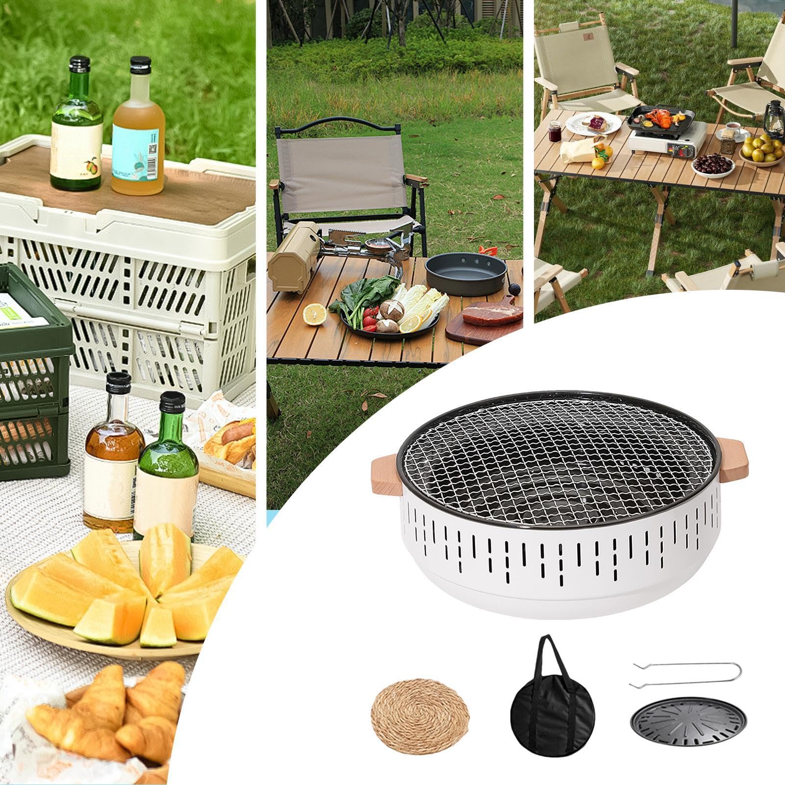 Piccola griglia a carbone per barbecue - Griglia a rete fine per grigliare