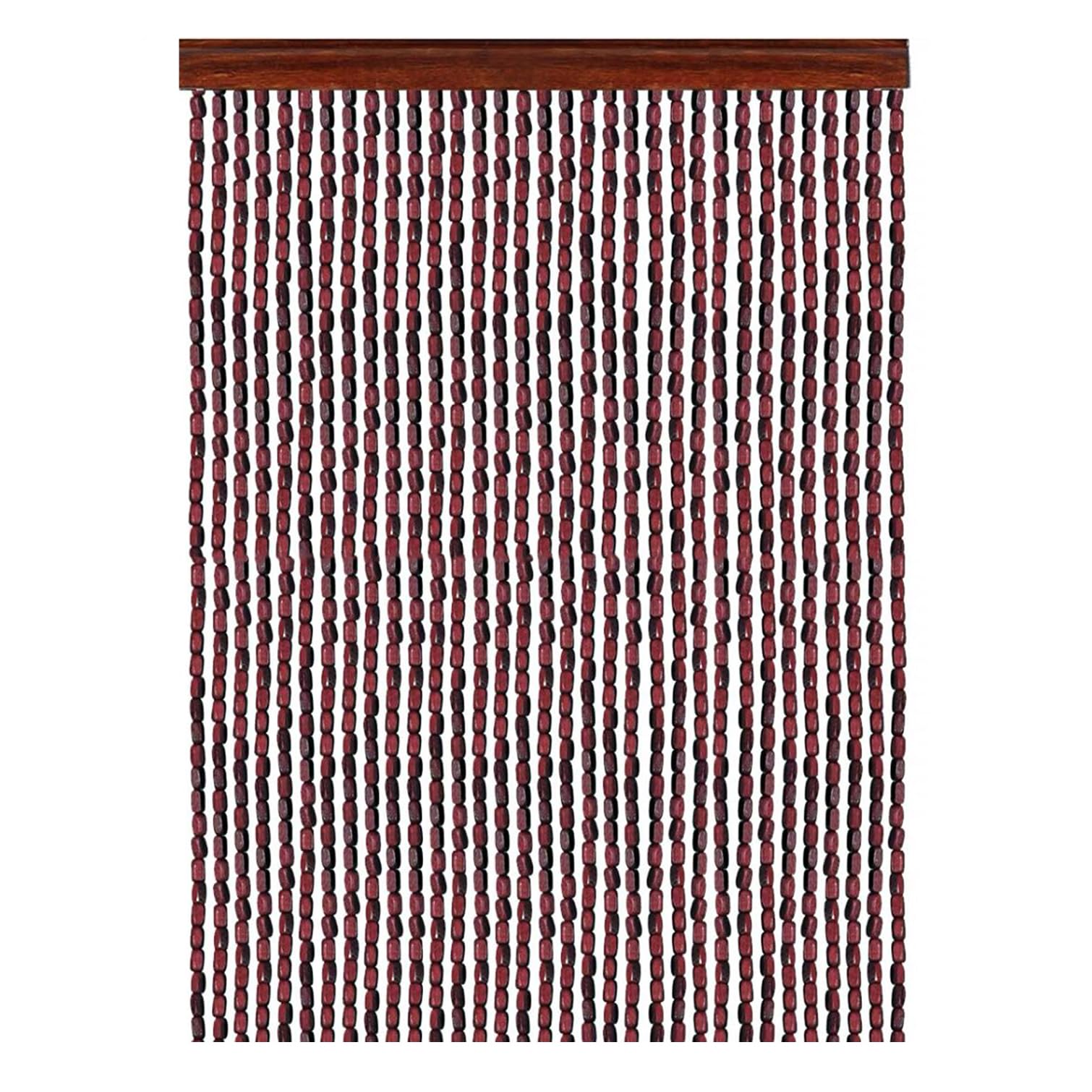 Rideau de Porte en Perles de Bois Suspendu,Rideaux en Perles de Bois Style Rétro,Panneau D'écran de Rideaux Cloisons pour Décor Entrée,Personnalisé,Largeur x Hauteur (80cm x 190cm(80 brins))