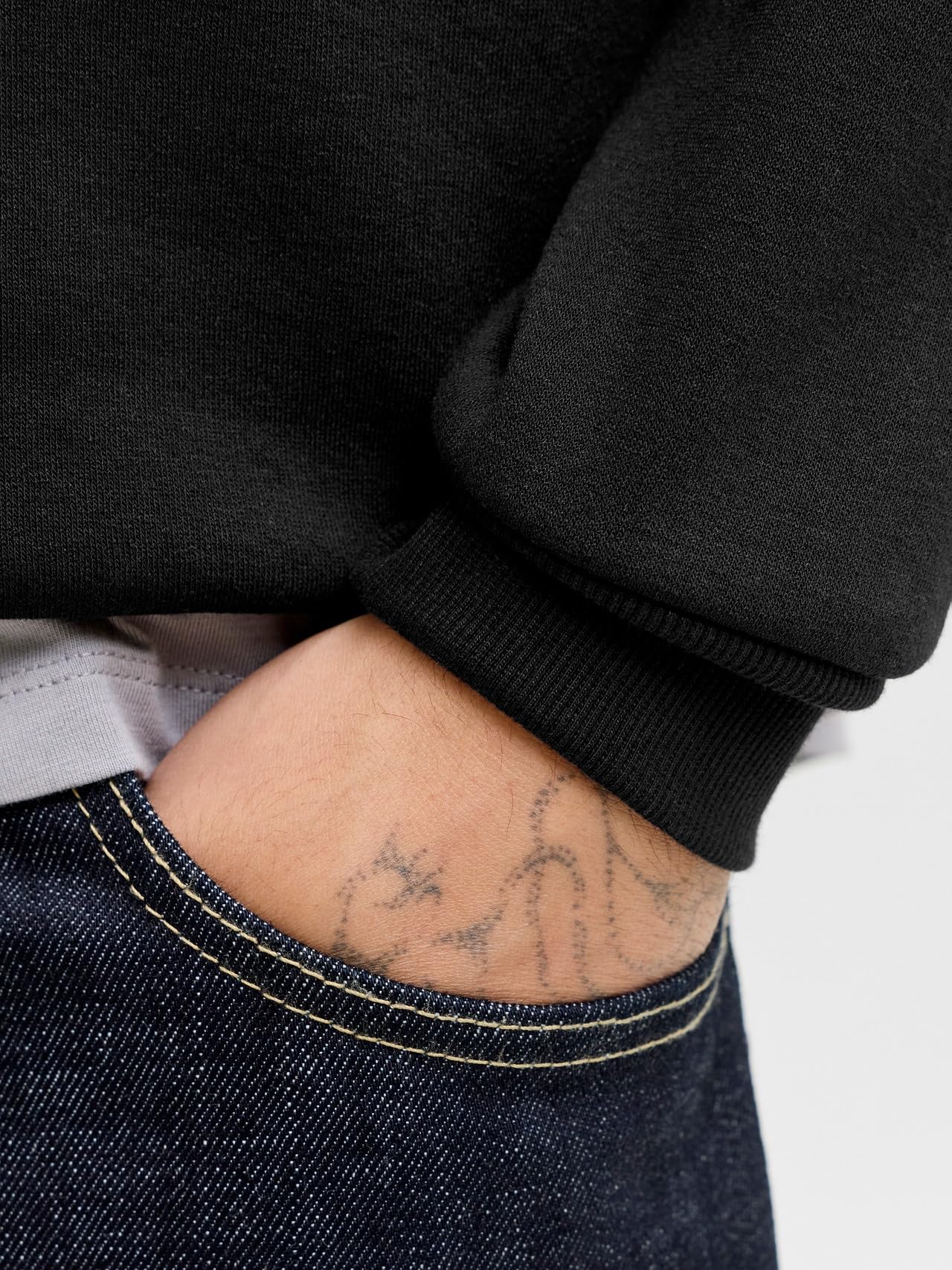 JACK & JONES Sudadera básica Cuello Redondo - Jersey de Manga Larga sólido JJEBRADLEY.
