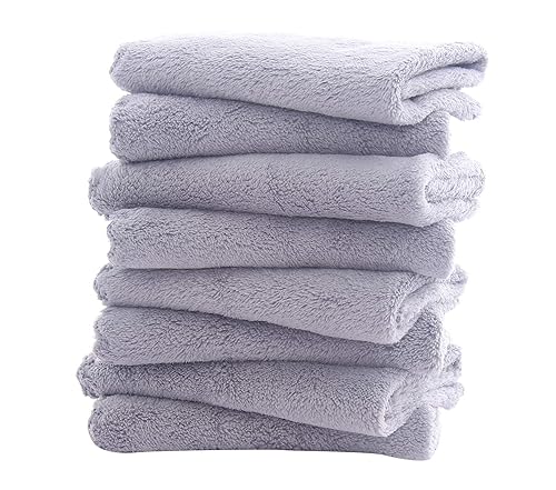 Miniatura 65 de Paquete de 8 pañitos grandes para bebés, de 20 por 10 pulgadas, son ultra absorbentes, se pueden lavar a mano, ideales para recién nacidos, toalla