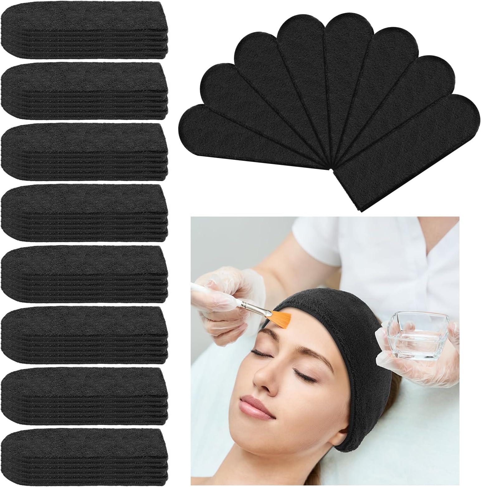 Preboun 24 Pcs Microfiber Terry Cloth Neck Strips Fast