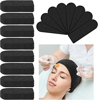 Preboun 24 Pcs Microfiber Towels - Absorbent Spa Headbands for Women, Fast Drying Salon Towel Wraps for Hair Cutting and Shampoo (Black)
