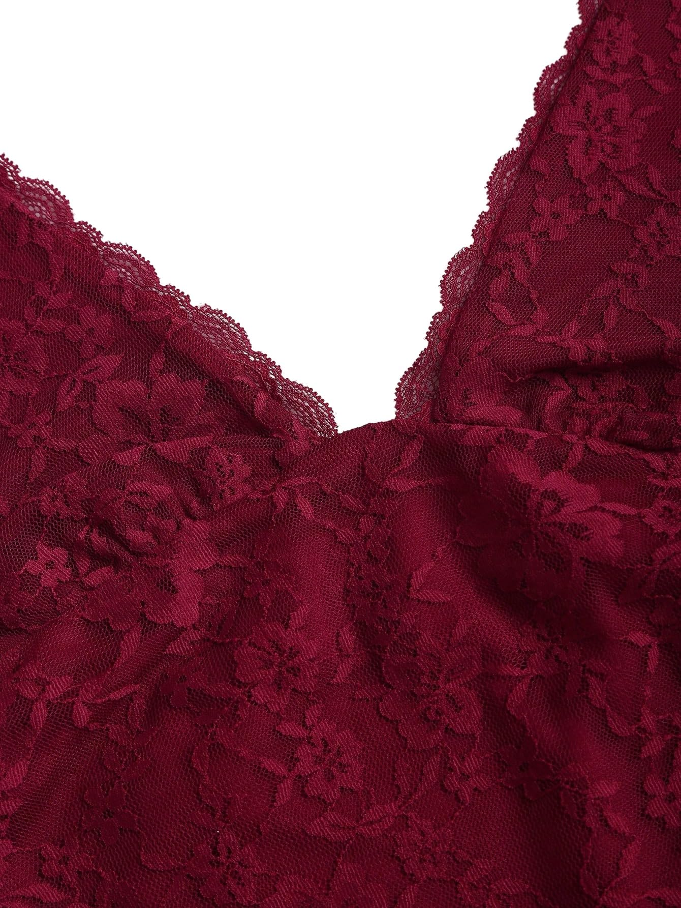 SweatyRocks Damen Neckholder Kleid A Linie Minikleid Spitzenkleid