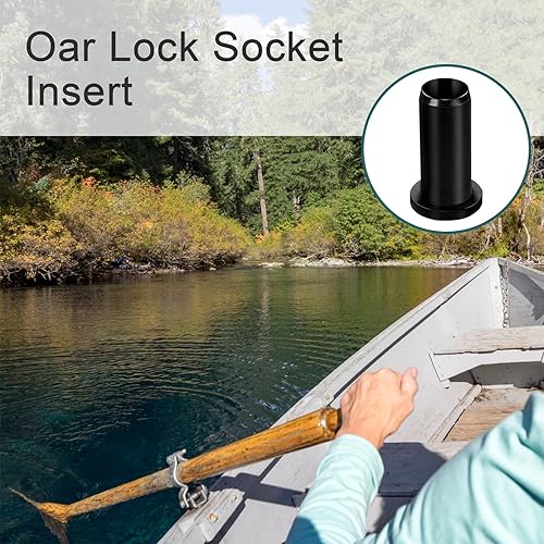 Miniatura 5 de Paquete de 4 insertos de zócalo de bloqueo de remo, buje de bloqueo de remo de 12 pulgada para protector de remo, hardware de barco,