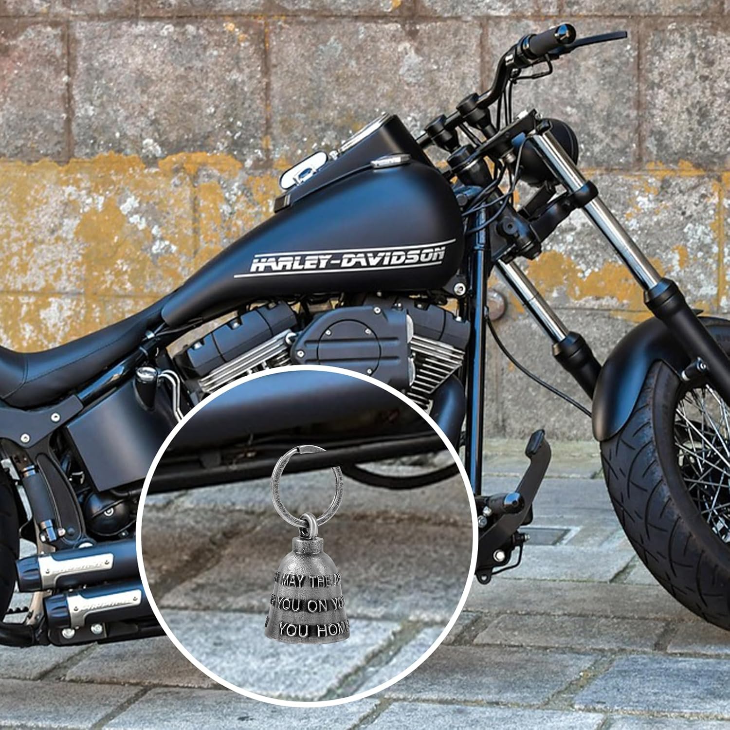 Motorcycle Bell for Biker Good Luck Riding Bells with Hanger Motorcycle Accessory or Keychain for Luck Rider Gift - Image 4