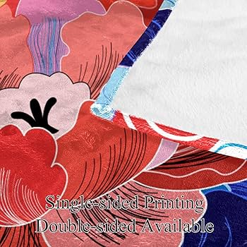 Amazon｜毛布 ブランケット 抽象的 花柄 カラフル 大柄 印刷