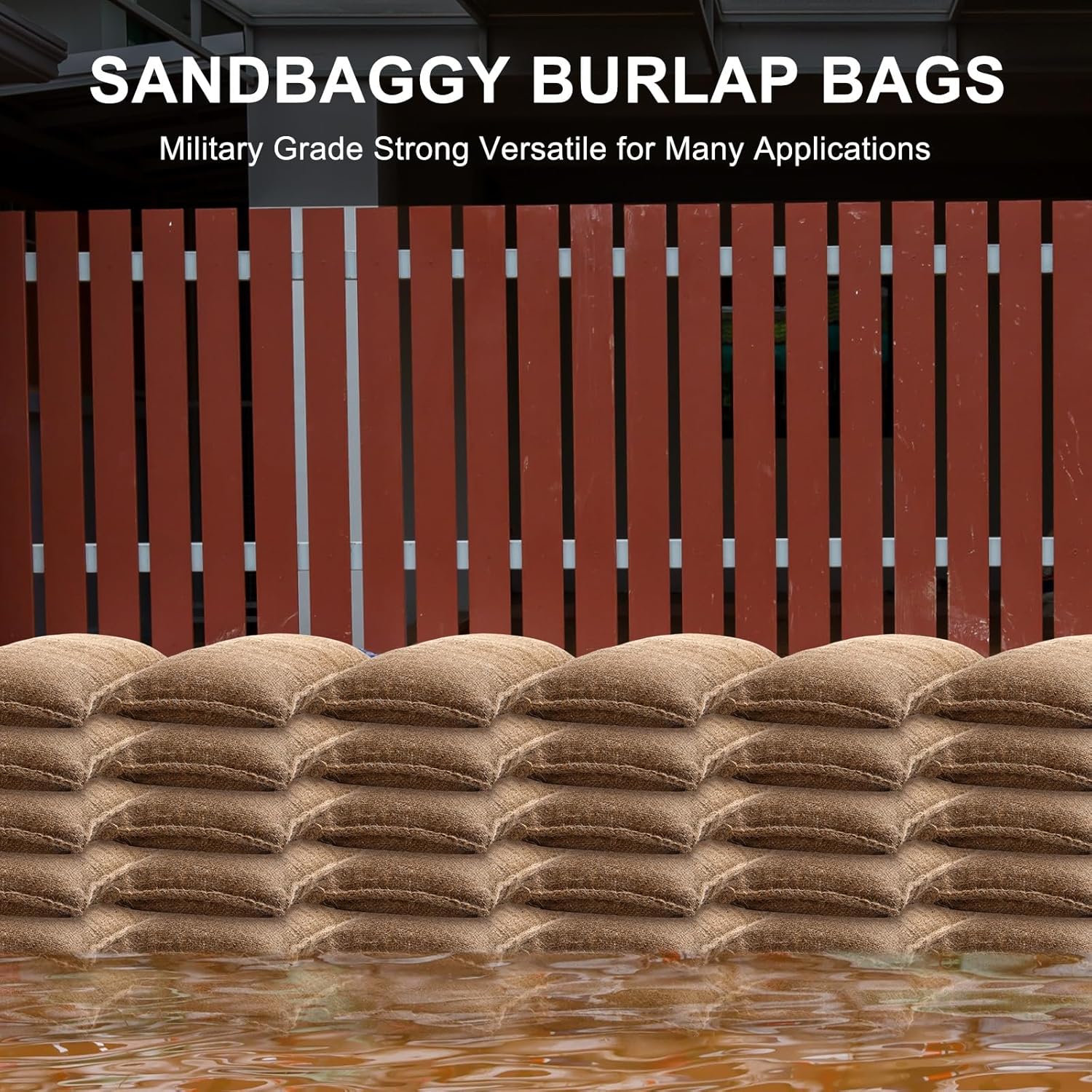 15 Packs 27 x 12 in Water Activated Sandless Sandbags for Flooding Water Absorbent Mat Flood Prevention Barriers for Home Garage Door Basement