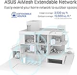 ASUS ZenWiFi BD4 Outdoor - Pack de 1 - Système WiFi 7 Mesh - Double-Bande, 3600 Mbps, 235m2, Double Ports 2,5G, Alimentation PoE, résistance IP65, jusqu'à 3 SSID, contrôle Parental et VPN - 4