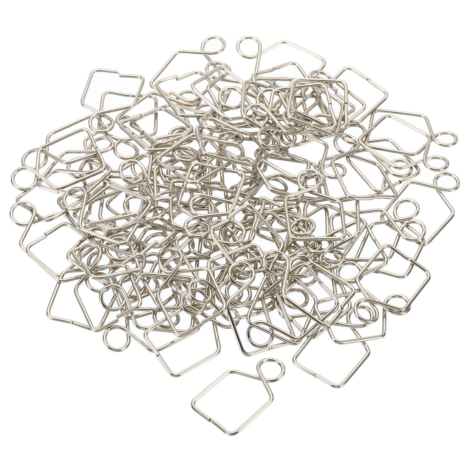 PATIKIL Chandelier Connector Clip, 100 Pack 19mm L x 12mm W Crystal Chandelier Buckle Replacement for DIY Fastening Crystals Ball Prism Parts, Silver