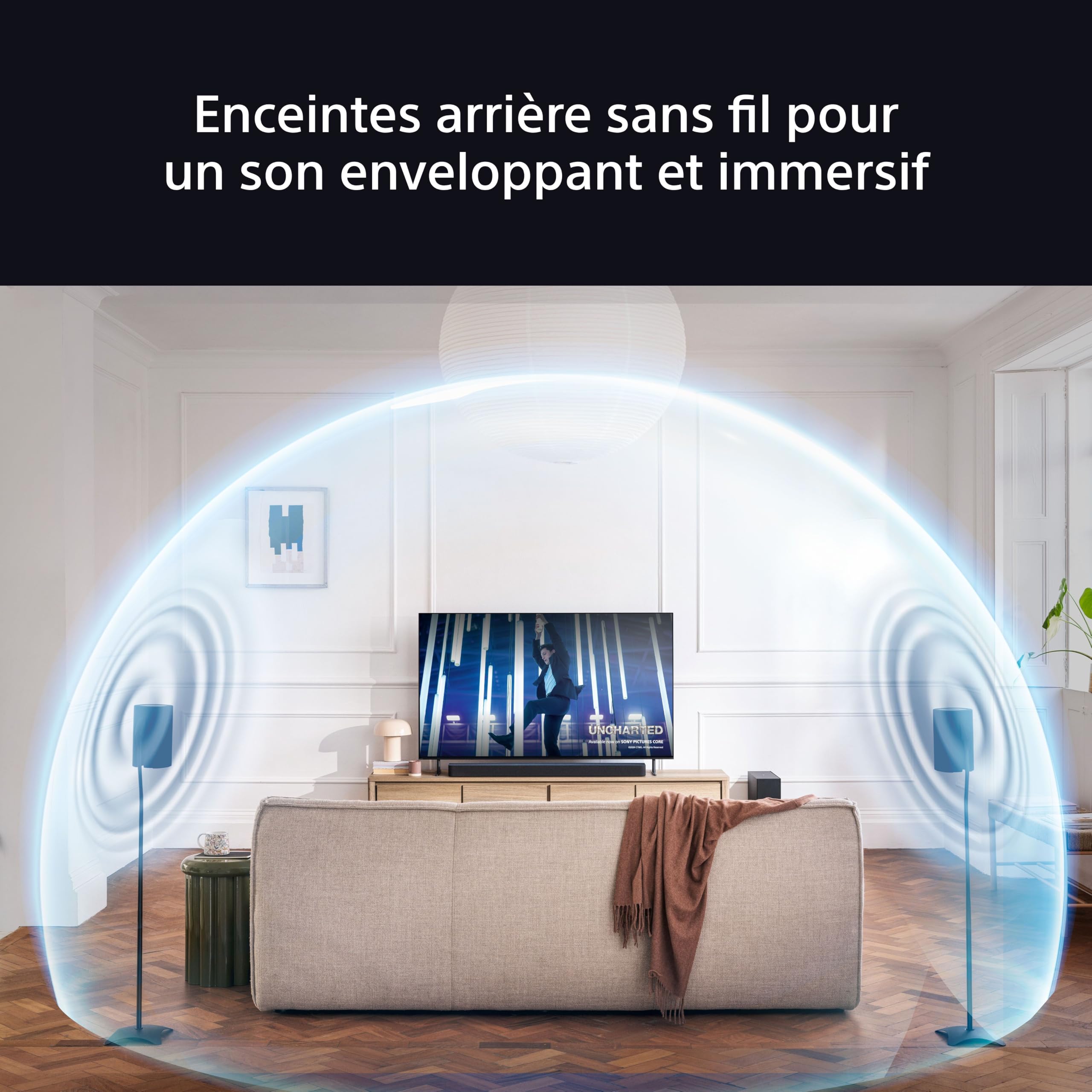 Sony BRAVIA Theatre 8 Haut-parleurs arrière sans Fil – Son Surround, cartographie du Son Spatiale améliorée à 360°, Compatible IMAX, Design Assorti avec Barres de Son et Caisson de Basses