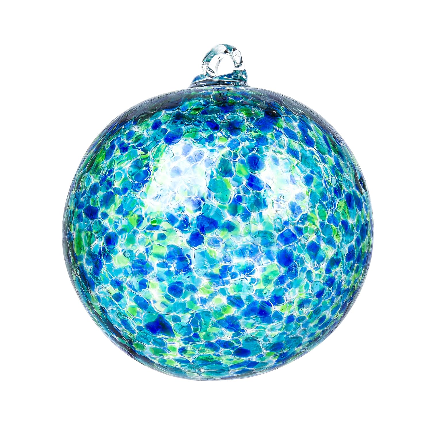 v2croft 5 inch Hand Blown Glass Ornament, Hanging Gazing Ball Glass Christmas Ornament, Friendship Balls Witch Ball for Home, Window, Outdoor Garden