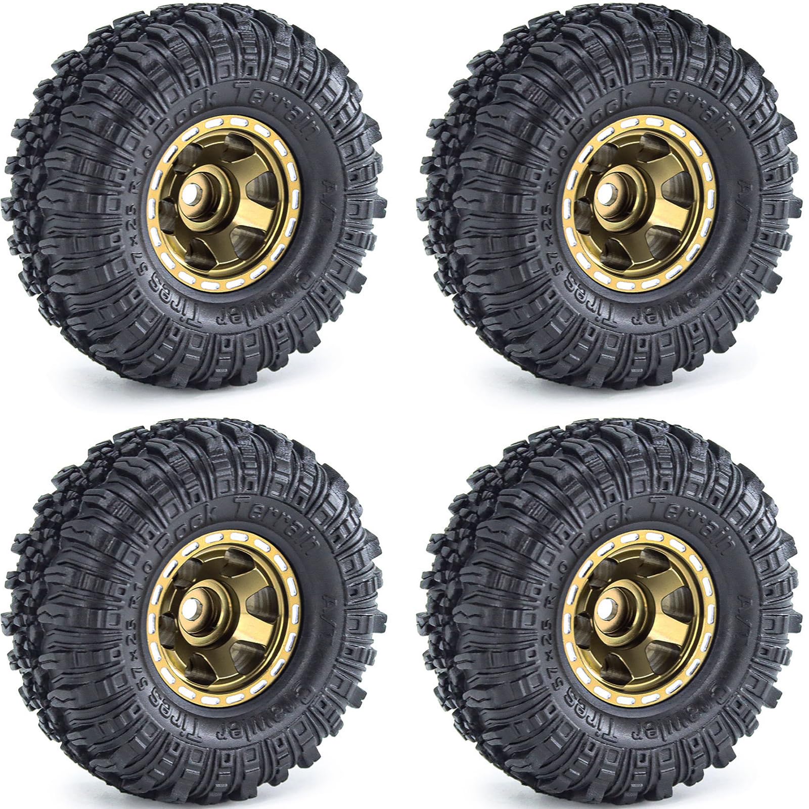 Amazon | 1.0 ビードロックホイールとタイヤセット 57 x 24 mm 1インチ