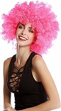 WIG ME UP - PW0011-PC5 Perücke Afroperücke Afro 70er Jahre Party Partyperücke Funk Funky Disco Foxy Rosa Pink