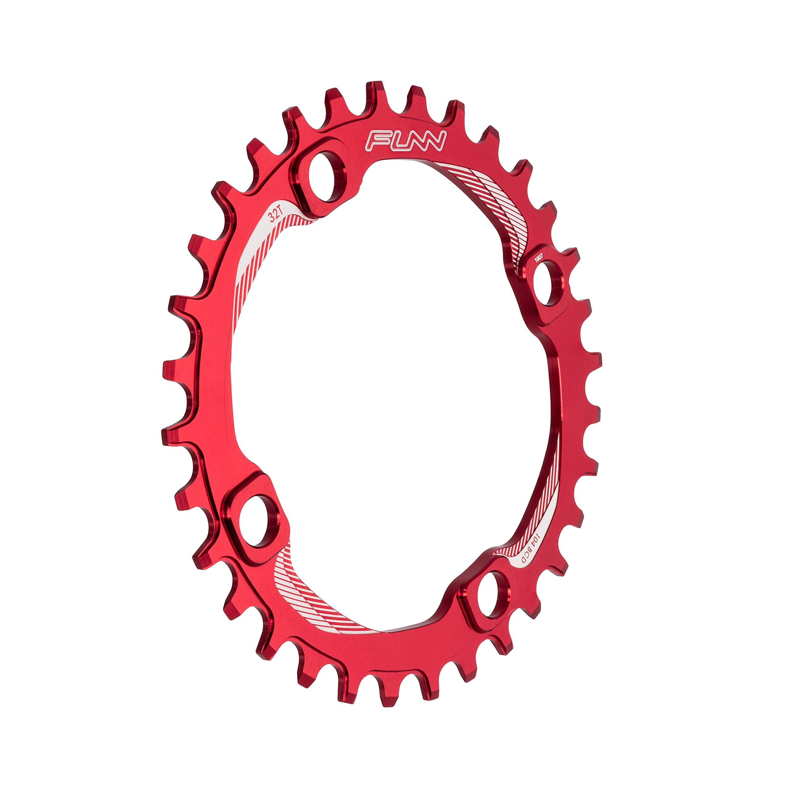 Funn Solo Narrow Wide Chainring for 9 10 11 12 Speed Chain, Fits 104mm BCD Interface Crankset, Single Speed Bike Chain Ring for MTB, BMX Bike, Gravel