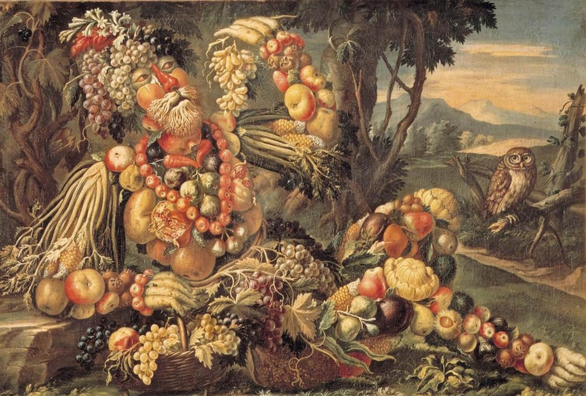 SERENDIPITP Vintage Picture Print on Canvas Wall Art Poster the Autumn by Giuseppe Arcimboldo Artwork Print Poster for Wall Decor 60x90cm
