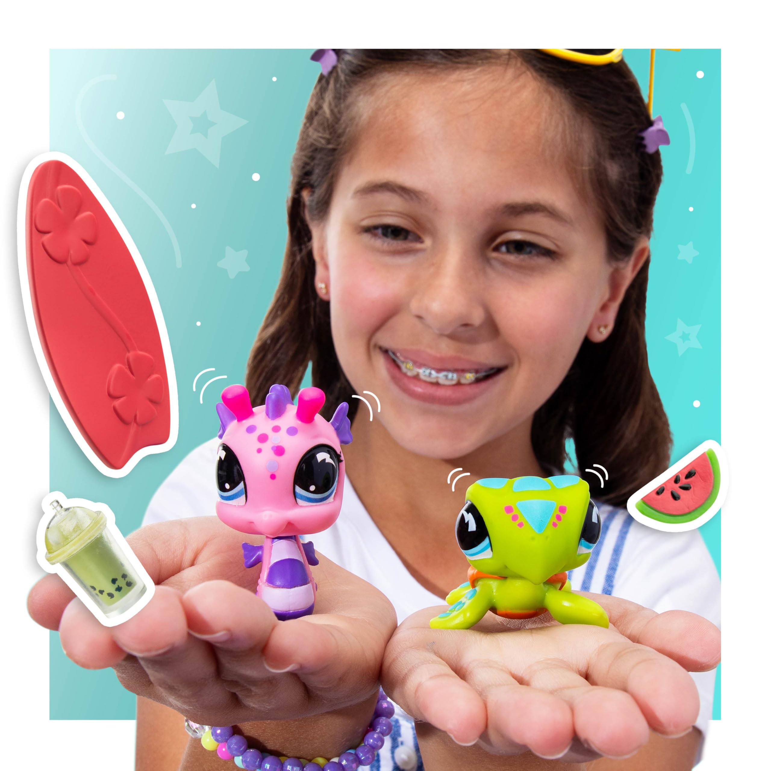 Littlest Pet Shop Lot de 2 paires d'animaux de compagnie série 4