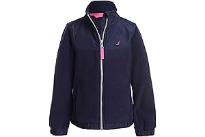 Girls' Full-Zip Fleece Jacket: A Warm, Wind-Resistant Layer for Active Young Girls