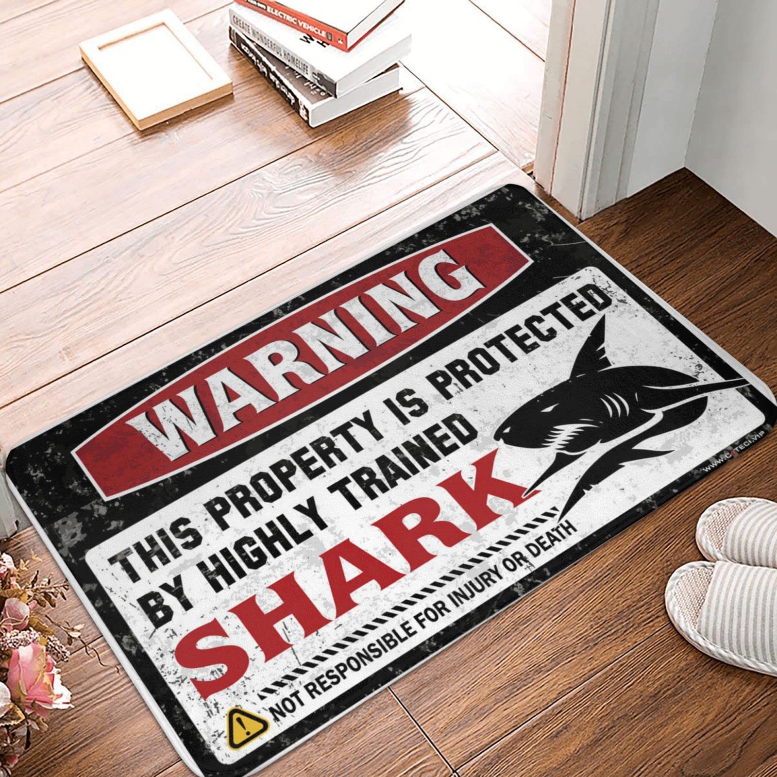 Paillasson requin amusant 65x90 cm tapis d'entrée intérieur pour cuisine et salon