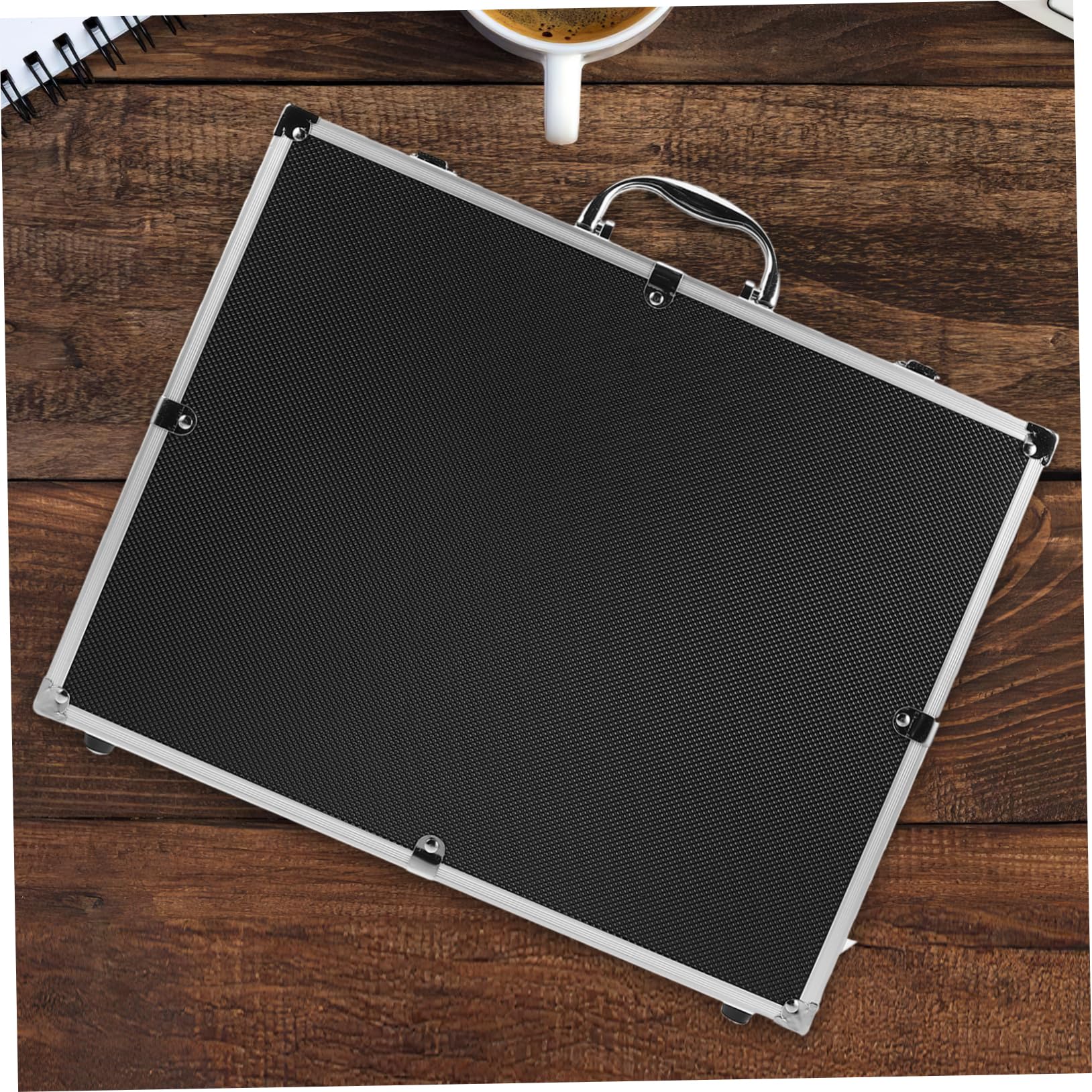 Cabilock Estuche Metálico con Interior de Espuma Absorbente para Micrófonos de Aluminio Mecanismo Seguro de Cierre y Asa para Eventos al Aire Libre